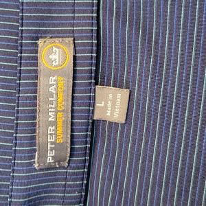 Peter Millar Old Overton summer comfort gold shirt. Size L